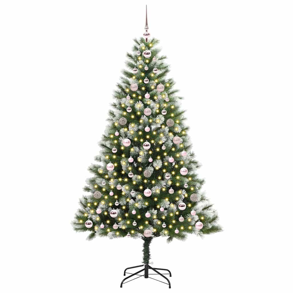 Vidaxl kunstmatige scharnierkerstboom met bedekte sneeuw 180 cm