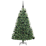 Vidaxl kunstmatige inklapbare kerstboom groen 150 cm pvc en metaal