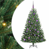 Vidaxl kunstmatige inklapbare kerstboom groen 150 cm pvc en metaal