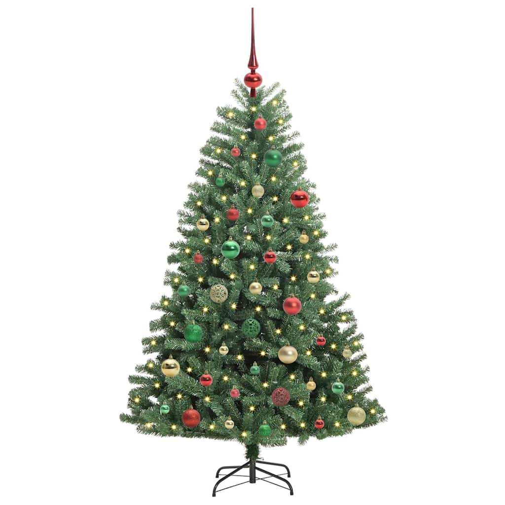 Vidaxl kunstmatige inklapbare kerstboom groen 150 cm pvc en metaal