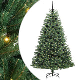 Vidaxl kunstmatige inklapbare kerstboom groen 210 cm pvc en metaal