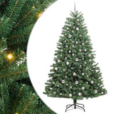 Vidaxl kunstmatige inklapbare kerstboom groen 210 cm pvc en metaal
