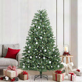 Vidaxl kunstmatige inklapbare kerstboom groen 210 cm pvc en metaal