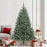 Vidaxl kunstmatige inklapbare kerstboom groen 210 cm pvc en metaal