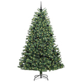Vidaxl kunstmatige inklapbare kerstboom groen 240 cm pvc en metaal