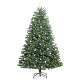 Vidaxl kunstmatige inklapbare kerstboom groen 240 cm pvc en metaal