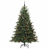 Vidaxl kunstkerstboom groen 210 cm pvc en metaal en plastic