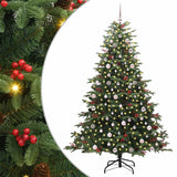 Vidaxl kunstkerstboom groen 240 cm pvc en metaal en plastic