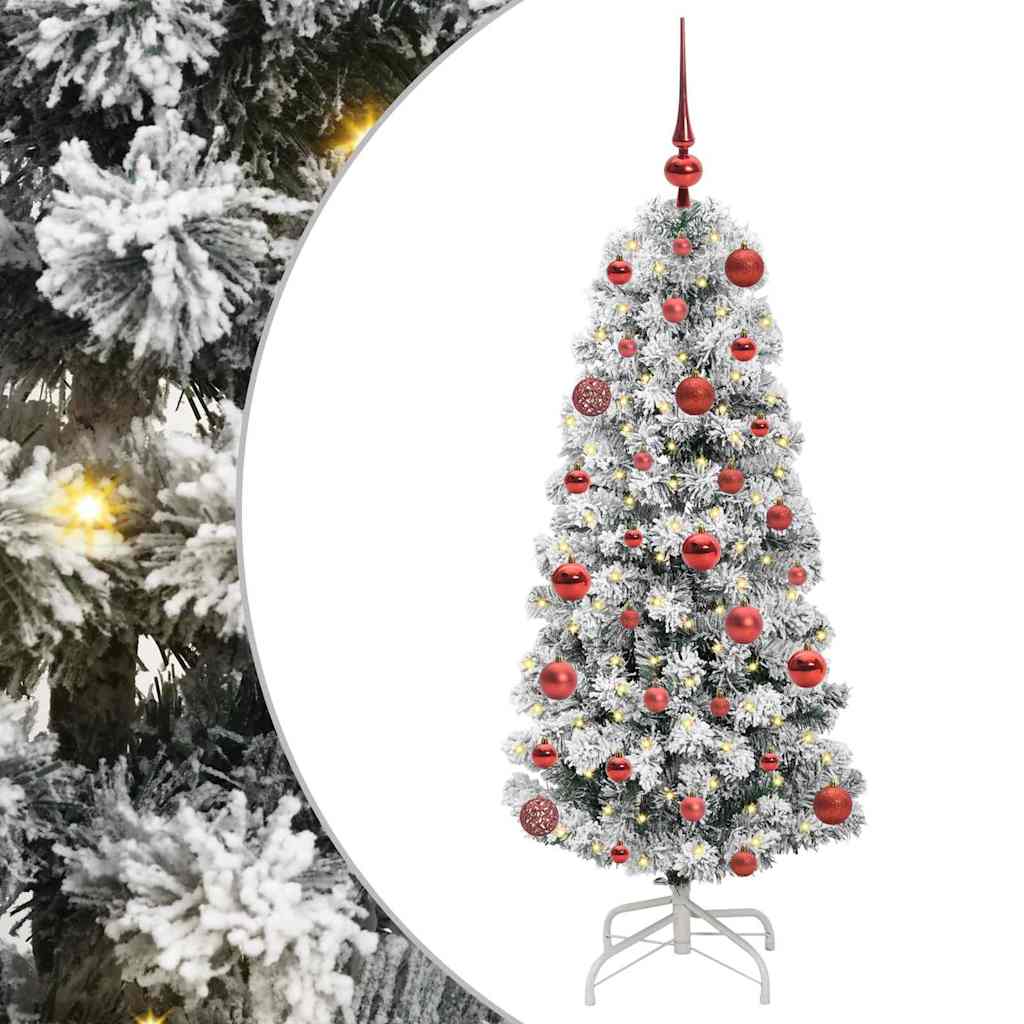 Vidaxl kunstmatige inklapbare kerstboom groen en wit 120 cm