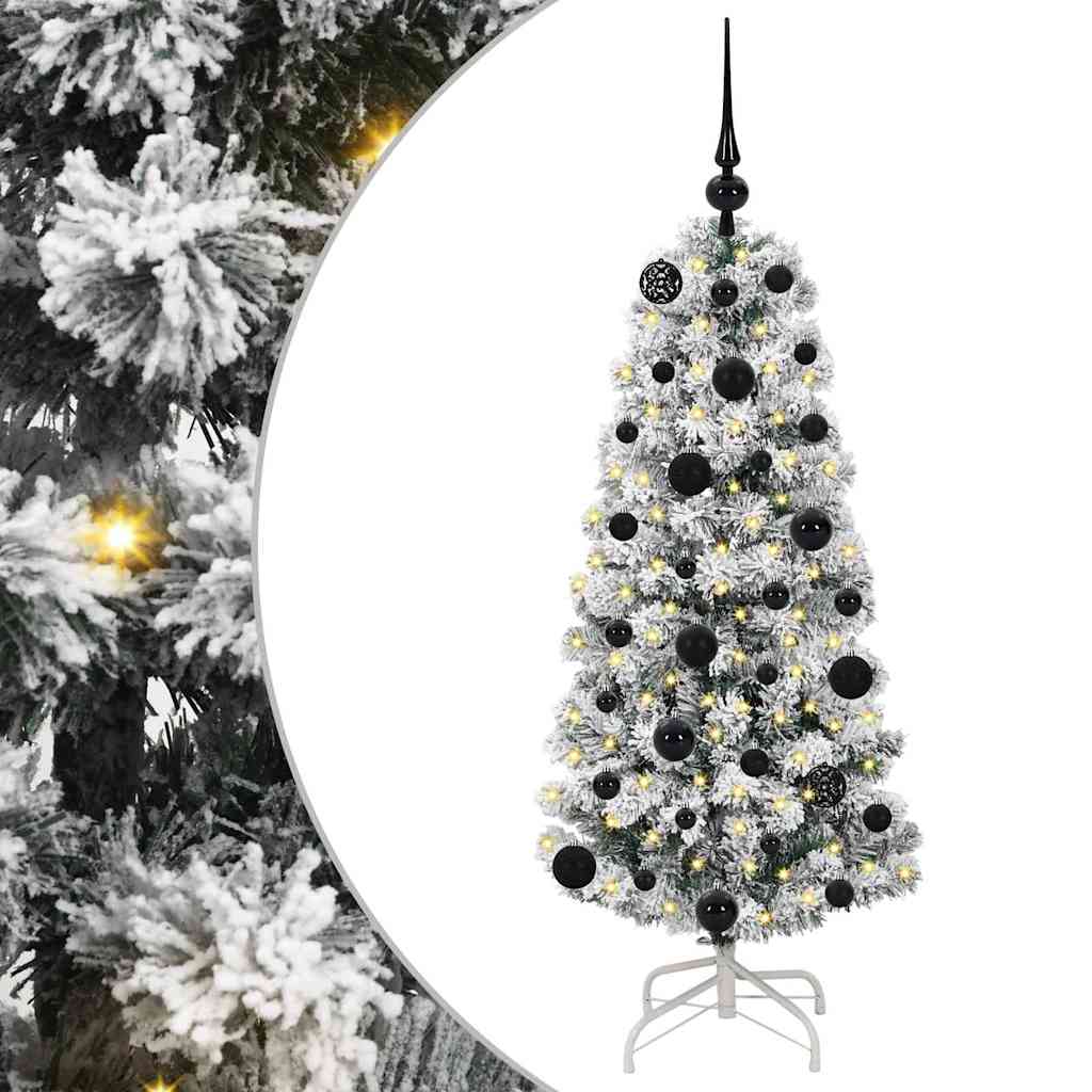 Vidaxl kunstmatige inklapbare kerstboom groen en wit 120 cm