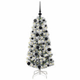 Vidaxl kunstmatige inklapbare kerstboom groen en wit 120 cm
