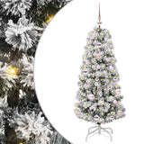 Vidaxl kunstmatige inklapbare kerstboom groen en wit 120 cm