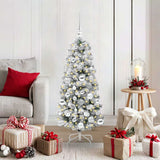 Vidaxl kunstmatige inklapbare kerstboom groen en wit 120 cm