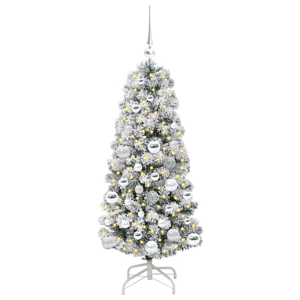 Vidaxl kunstmatige inklapbare kerstboom groen en wit 120 cm