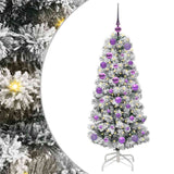 Vidaxl kunstmatige inklapbare kerstboom groen en wit 120 cm
