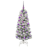 Vidaxl kunstmatige inklapbare kerstboom groen en wit 120 cm