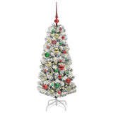 Vidaxl kunstmatige inklapbare kerstboom groen en wit 120 cm