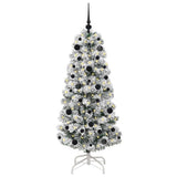 Vidaxl kunstmatige inklapbare kerstboom groen en wit 150 cm
