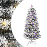 Vidaxl kunstmatige inklapbare kerstboom groen en wit 150 cm