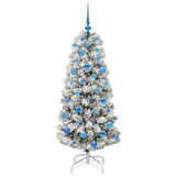 Vidaxl kunstmatige inklapbare kerstboom groen en wit 150 cm