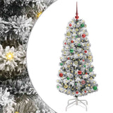Vidaxl kunstmatige inklapbare kerstboom groen en wit 150 cm