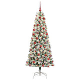Vidaxl kunstmatige inklapbare kerstboom groen en wit 180 cm