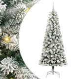Vidaxl kunstmatige inklapbare kerstboom groen en wit 180 cm