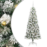 Vidaxl kunstmatige inklapbare kerstboom groen en wit 180 cm