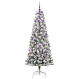 Vidaxl kunstmatige inklapbare kerstboom groen en wit 180 cm