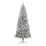 Vidaxl kunstmatige inklapbare kerstboom groen en wit 210 cm