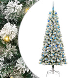 Vidaxl kunstmatige inklapbare kerstboom groen en wit 210 cm