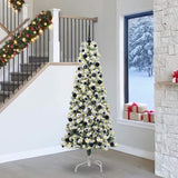 Vidaxl kunstmatige inklapbare kerstboom groen en wit 240 cm