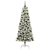 Vidaxl kunstmatige inklapbare kerstboom groen en wit 240 cm