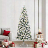 Vidaxl kunstmatige inklapbare kerstboom groen en wit 240 cm