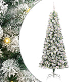 Vidaxl kunstmatige inklapbare kerstboom groen en wit 240 cm