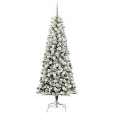 Vidaxl kunstmatige inklapbare kerstboom groen en wit 240 cm