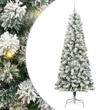 Vidaxl kunstmatige inklapbare kerstboom groen en wit 240 cm