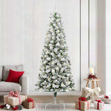 Vidaxl kunstmatige inklapbare kerstboom groen en wit 240 cm
