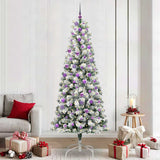 Vidaxl kunstmatige inklapbare kerstboom groen en wit 240 cm