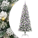 Vidaxl kunstmatige inklapbare kerstboom groen en wit 240 cm