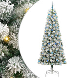 Vidaxl kunstmatige inklapbare kerstboom groen en wit 240 cm