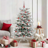 Vidaxl kunstmatige inklapbare kerstboom wit 150 cm pe en pvc