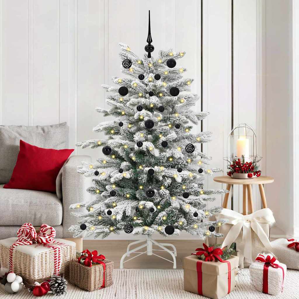 Vidaxl kunstmatige inklapbare kerstboom wit 150 cm pe en pvc