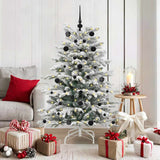 Vidaxl kunstmatige inklapbare kerstboom wit 150 cm pe en pvc