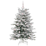 Vidaxl kunstmatige inklapbare kerstboom wit 150 cm pe en pvc