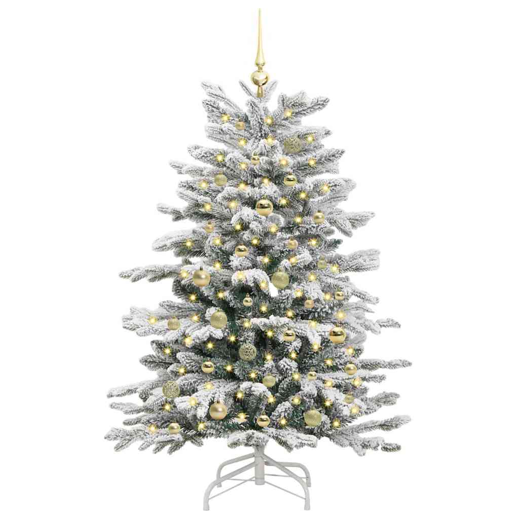 Vidaxl kunstmatige inklapbare kerstboom wit 150 cm pe en pvc