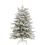 Vidaxl kunstmatige inklapbare kerstboom wit 150 cm pe en pvc