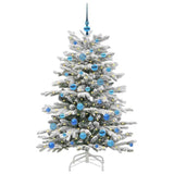 Vidaxl kunstmatige inklapbare kerstboom wit 150 cm pe en pvc