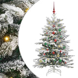 Vidaxl kunstmatige inklapbare kerstboom wit 150 cm pe en pvc