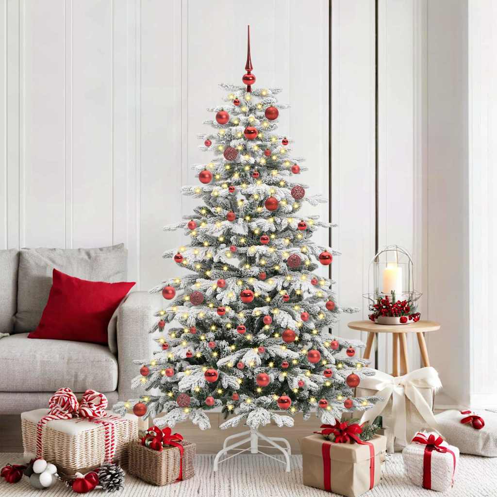 Vidaxl kunstmatige inklapbare kerstboom wit 180 cm pe en pvc